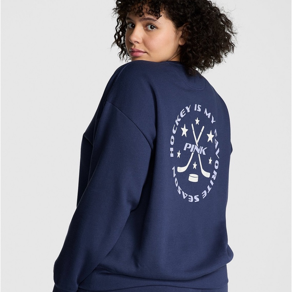 PINK Victoria's Secret Navy Crew Neck Sweater